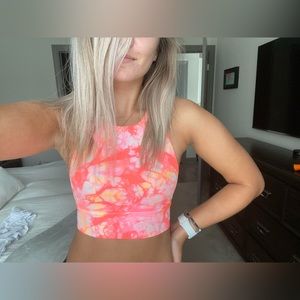 Lululemon Energy Bra High Neck Long Line Shibori *Medium Support B-D